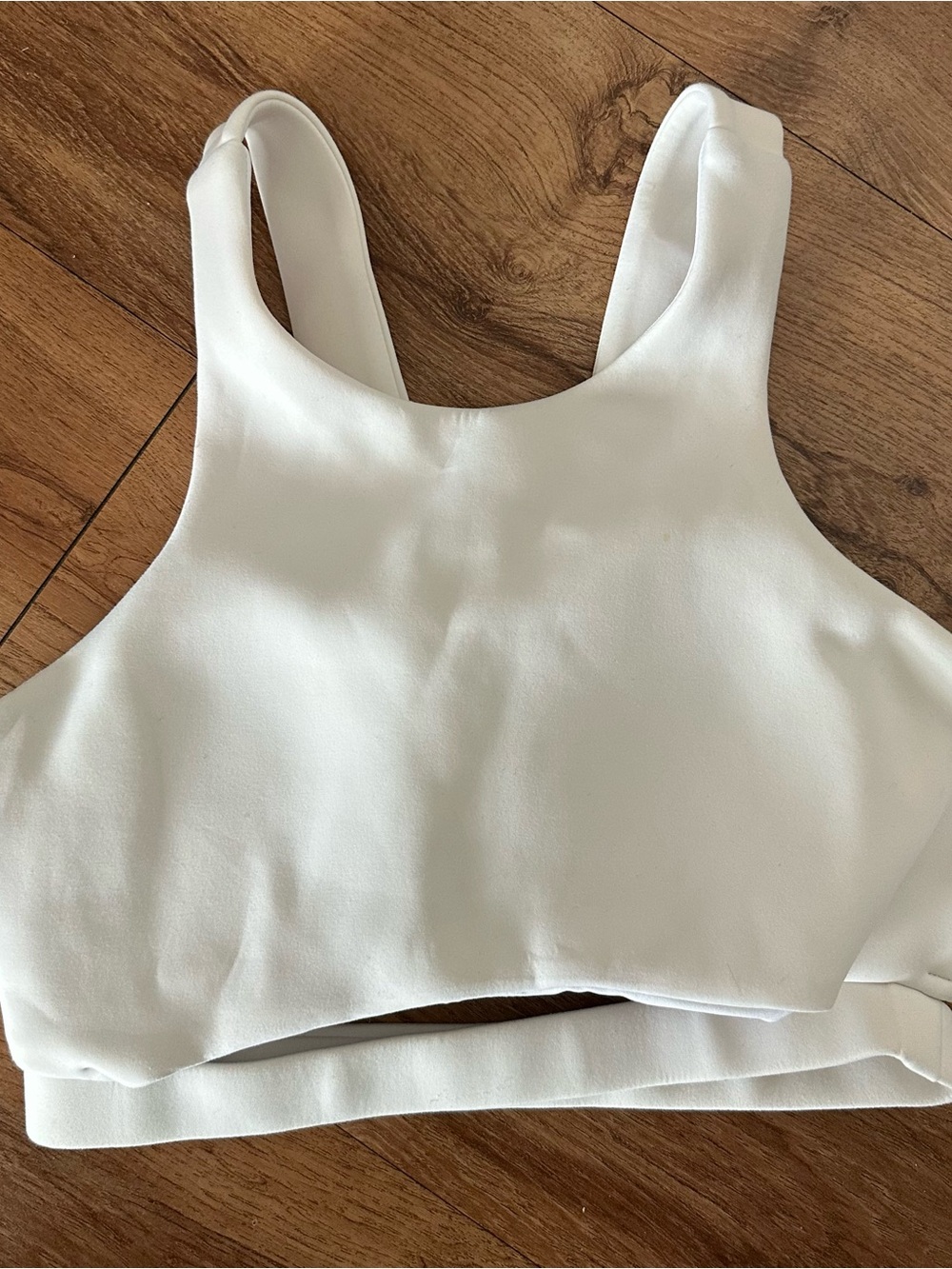 Cleo Harper White Cropped Scoop-Neck Tank